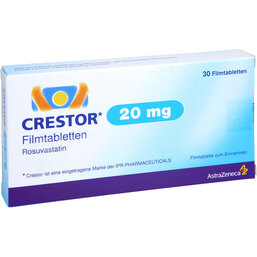 Abbildung: Crestor 20 mg Filmtabletten 30 St, Filmtabletten PZN 05907609