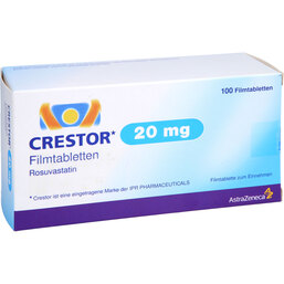 Abbildung: Crestor 20 mg Filmtabletten 100 St, Filmtabletten PZN 05907621