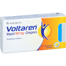 Abbildung: Voltaren rapid 50 mg überzogene Tabletten 10 St, Überzogene Tabletten PZN 05907650