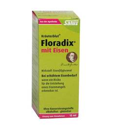 Abbildung: Floradix mit Eisen Lösung zum Einnehmen Lösung zum Einnehmen, 15 ml PZN 05909531