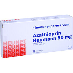 Abbildung: Azathioprin Heumann 50 mg Filmtabletten Heunet 50 St, Filmtabletten PZN 05909695