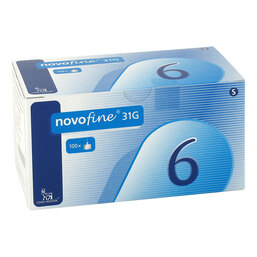 Abbildung: Novofine 6 Kanülen 0,25x6 mm 31 G 100 St, Kanüle PZN 05918139