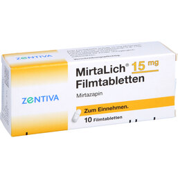 Abbildung: Mirtalich 15 mg Filmtablette 10 St, Filmtabletten PZN 05968456