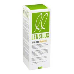 Abbildung: Lensilux All in One Lösung Hyaluron mit Behälter für weiche Kontaktlinsen Lösung, 360 ml PZN 05976987