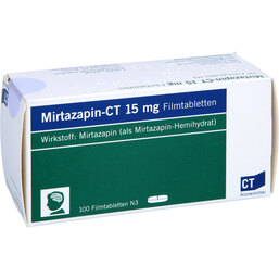 Abbildung: Mirtazapin-CT 15 mg Filmtabletten 100 St, Filmtabletten PZN 05984225