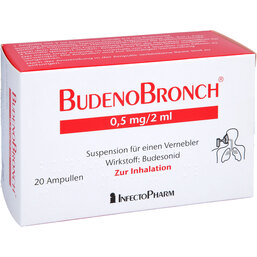 Abbildung: Budenobronch 0,5 mg / 2 ml Suspension für e.Vernebler 20X2 ml, Suspension für einen Vernebler PZN 05986738