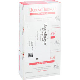 Abbildung: Budenobronch 0,5 mg / 2 ml Suspension für e.Vernebler 3X20X2 ml, Suspension für einen Vernebler PZN 05986744
