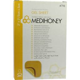 Abbildung: Medihoney Antibakterieller Gelverband 5x5cm 10 St, Verband PZN 05994838
