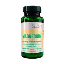 Abbildung: Magnesium 100 mg Bios Kapseln 100 St, Kapseln PZN 05996116