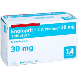 Abbildung: Enalapril 1A Pharma 30 mg Tabletten 100 St, Tabletten PZN 06053428