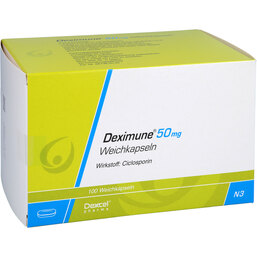 Abbildung: Deximune 50 mg Weichkapseln 100 St, Weichkapseln PZN 06056409