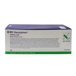 Abbildung: BD Vacutainer Safety Lok grün Punkt.Best. 50 St PZN 06060115