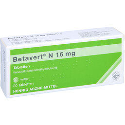 Abbildung: Betavert N 16 mg Tabletten 20 St, Tabletten PZN 06064768
