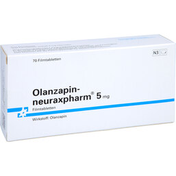 Abbildung: Olanzapin neuraxpharm 5 mg Filmtabletten 70 St, Filmtabletten PZN 06082683