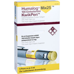 Abbildung: Humalog Mix 25 Kwikpen Injektionssuspension 5 St, Injektionssuspension PZN 06087108