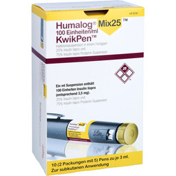 Abbildung: Humalog Mix 25 Kwikpen Injektionssuspension 10 St, Injektionssuspension PZN 06087114