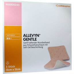 Abbildung: Allevyn Gentle 15x15 cm Verband 5 St, Verband PZN 06087404