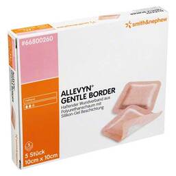 Abbildung: Allevyn Gentle Border 10x10 cm Verband 5 St, Verband PZN 06087456