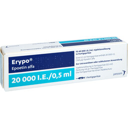 Abbildung: Erypo FS 20.000 I.E. / 0,5 ml Fertigspritzen 0.5 ml, Fertigspritzen PZN 06089225