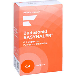 Abbildung: Budesonid Easyhaler 0,4 mg 100 Hub Inhalationspulver 1 St, Inhalationspulver PZN 06101937