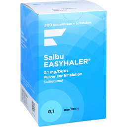 Abbildung: Salbu Easyhaler 0,1 mg 200 Hub Starterkit 1 St, Inhalationspulver PZN 06102078