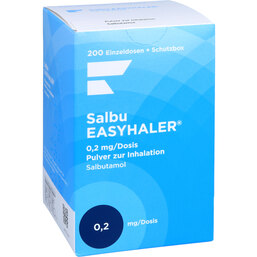 Abbildung: Salbu Easyhaler 0,2 mg 200 Hub Starterkit 1 St, Inhalationspulver PZN 06102115