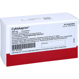 Abbildung: Cyklokapron Filmtabletten 50 St, Filmtabletten PZN 06102492