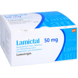 Abbildung: Lamictal 50 Tabletten 2X98 St, Tablette zur Herstellung einer Suspension zum Einnehmen PZN 06108425