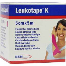 Abbildung: Leukotape K 5cm pink 1 St, Verband PZN 06110178