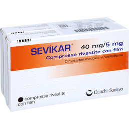 Abbildung: Sevikar 40 mg / 5 mg Filmtabletten 98 St, Filmtabletten PZN 06115388