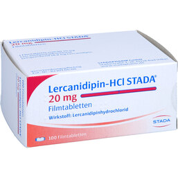 Abbildung: Lercanidipin HCL STADA 20 mg Filmtabletten 100 St, Filmtabletten PZN 06120745