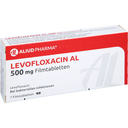 Abbildung: Levofloxacin AL 500 mg Filmtabletten 7 St, Filmtabletten PZN 06122388