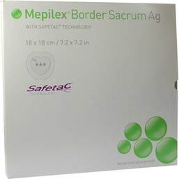 Abbildung: Mepilex Border Sacrum Ag Verband 18x18cm 5 St, Verband PZN 06130436