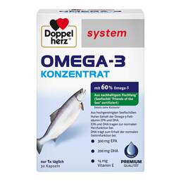 Abbildung: Doppelherz system Omega-3 Konzentrat Kapseln Kapseln, 30 St PZN 06132725