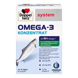 Abbildung: Doppelherz system Omega-3 Konzentrat Kapseln Kapseln, 60 St PZN 06132731