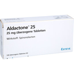 Abbildung: Aldactone 25 überzogene Tabletten 100 St, Überzogene Tabletten PZN 06135310