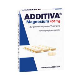 Abbildung: Additiva Magnesium 400 mg Filmtabletten 30 St, Filmtabletten PZN 06139325