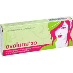 Abbildung: Evaluna 20 Filmtabletten 1X21 St, Filmtabletten PZN 06140156