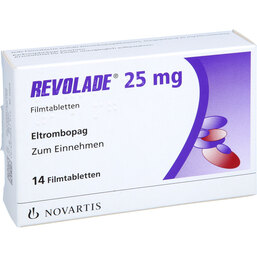 Abbildung: Revolade 25 mg Filmtabletten 14 St, Filmtabletten PZN 06142706