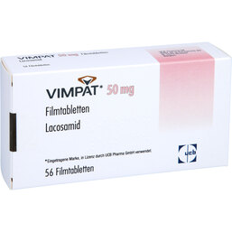 Abbildung: Vimpat 50 mg Filmtabletten 56 St, Filmtabletten PZN 06142758