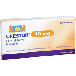Abbildung: Crestor 10 mg Filmtabletten 30 St, Filmtabletten PZN 06143692
