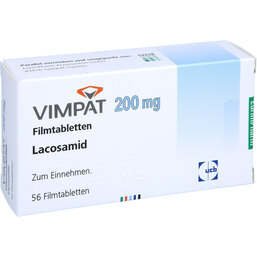 Abbildung: Vimpat 200 mg Filmtabletten 56 St, Filmtabletten PZN 06145076