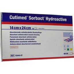 Abbildung: Cutimed Sorbact Hydroactive Kompressen 14x24 cm 10 St, Kompressen PZN 06148100