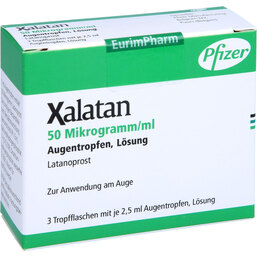 Abbildung: Xalatan 0,005% Augentropfen 3X2.5 ml, Augentropfen PZN 06148169
