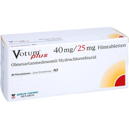 Abbildung: Votum Plus 40 mg / 25 mg Filmtabletten 98 St, Filmtabletten PZN 06149424