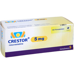 Abbildung: Crestor 5 mg Filmtabletten 100 St, Filmtabletten PZN 06149619
