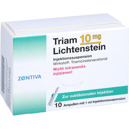 Abbildung: Triam 10 Lichtenstein Kristallsuspension Ampullen 10X1 ml, Ampullen PZN 06155264