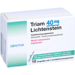 Abbildung: Triam 40 Lichtenstein Kristallsuspension Ampullen 10X1 ml, Ampullen PZN 06155270
