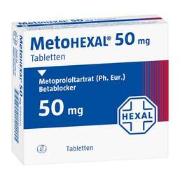 Abbildung: Metohexal 50 Tabletten 30 St, Tabletten PZN 06178354