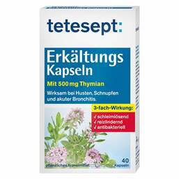 Abbildung: Tetesept Erkältungs-Kapseln Hartkapseln, 40 St PZN 06179595